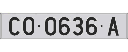 CO0636A matricula larga