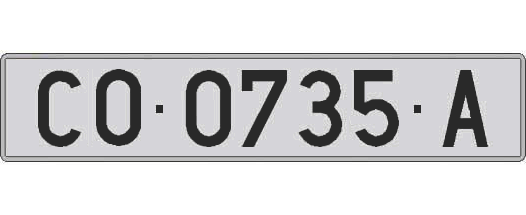 CO0735A matricula larga