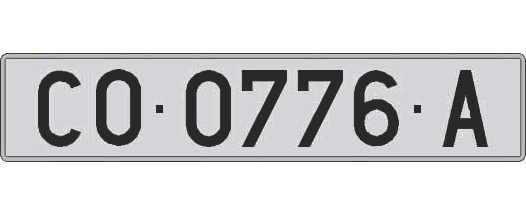 CO0776A matricula larga