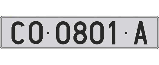 CO0801A matricula larga