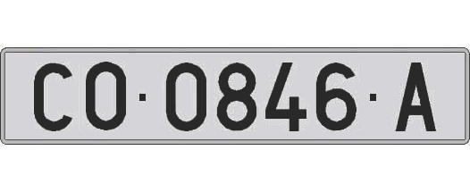 CO0846A matricula larga