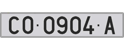 CO0904A matricula larga