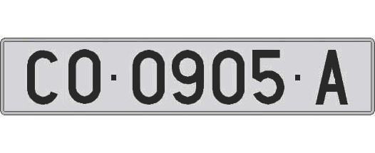 CO0905A matricula larga