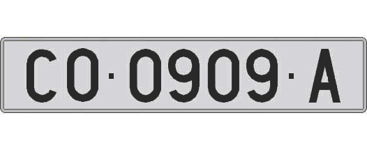 CO0909A matricula larga
