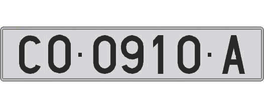 CO0910A matricula larga