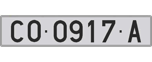 CO0917A matricula larga