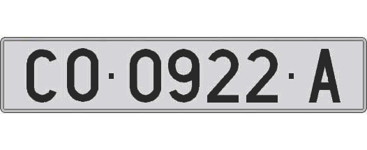 CO0922A matricula larga