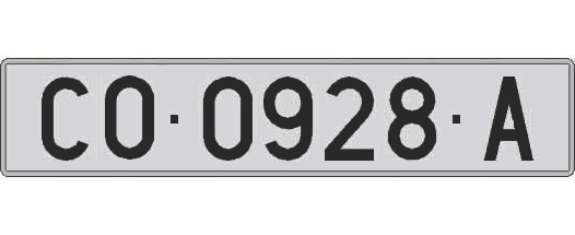 CO0928A matricula larga