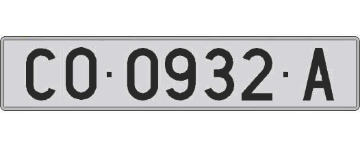 CO0932A matricula larga