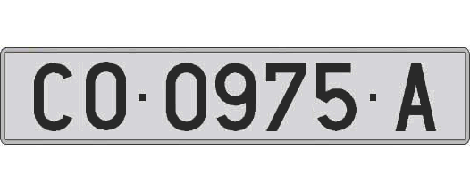 CO0975A matricula larga