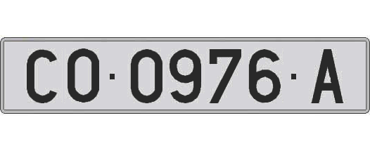 CO0976A matricula larga