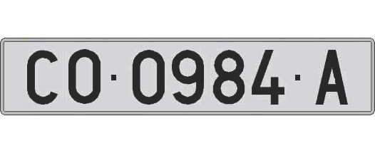 CO0984A matricula larga