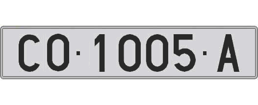 CO1005A matricula larga