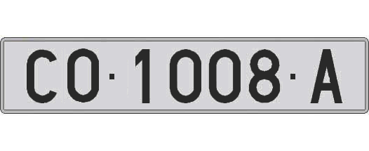CO1008A matricula larga