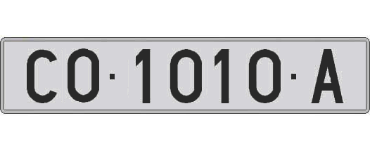 CO1010A matricula larga