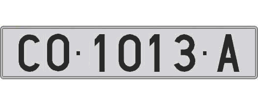 CO1013A matricula larga