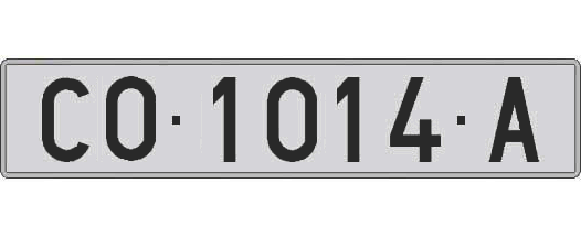 CO1014A matricula larga