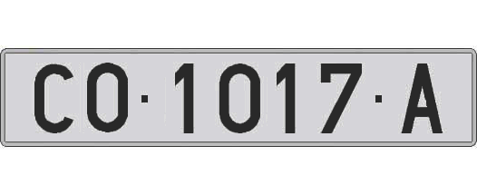 CO1017A matricula larga