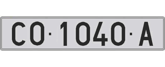 CO1040A matricula larga