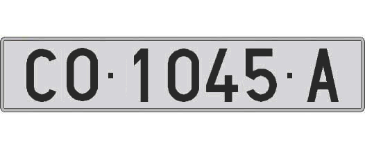 CO1045A matricula larga