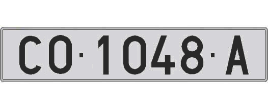 CO1048A matricula larga