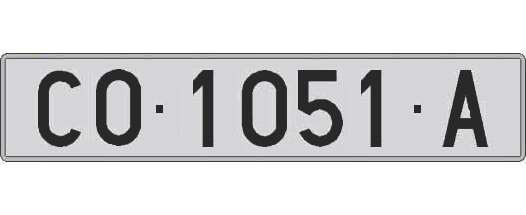 CO1051A matricula larga