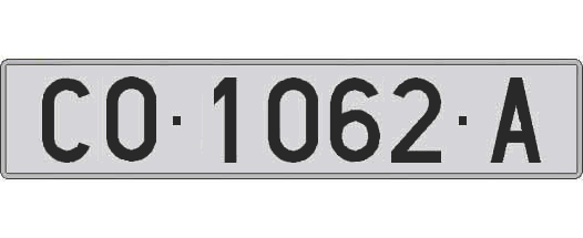 CO1062A matricula larga