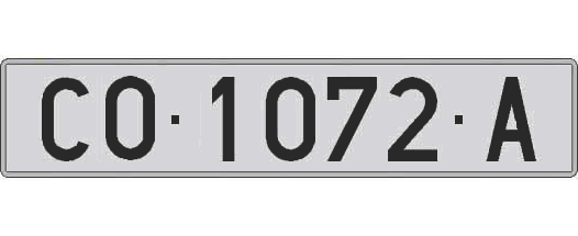 CO1072A matricula larga