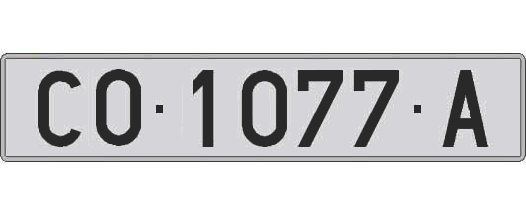 CO1077A matricula larga