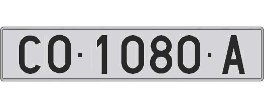 CO1080A matricula larga