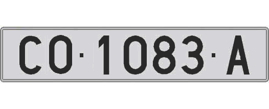 CO1083A matricula larga