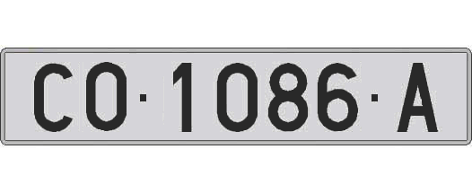 CO1086A matricula larga