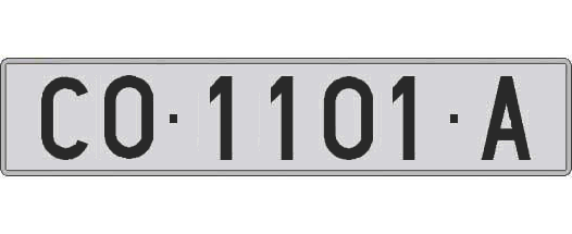 CO1101A matricula larga