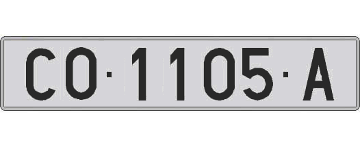 CO1105A matricula larga