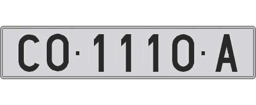 CO1110A matricula larga