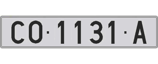 CO1131A matricula larga