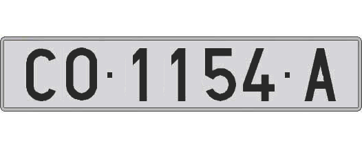 CO1154A matricula larga