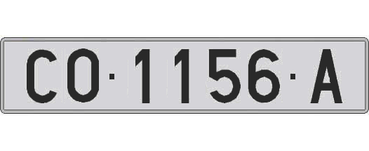 CO1156A matricula larga