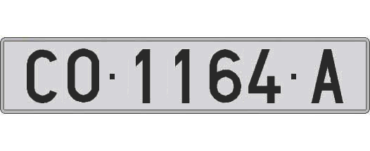 CO1164A matricula larga
