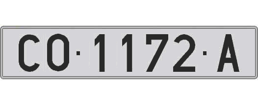 CO1172A matricula larga