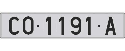 CO1191A matricula larga