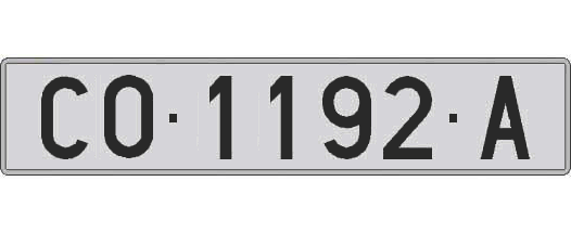 CO1192A matricula larga
