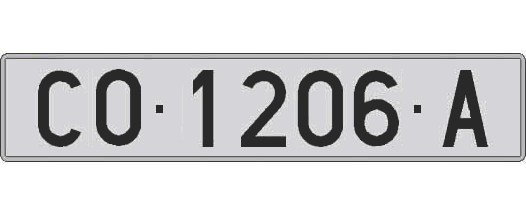 CO1206A matricula larga