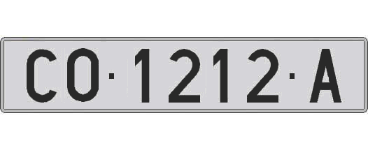 CO1212A matricula larga