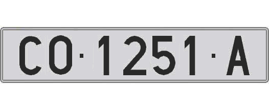 CO1251A matricula larga