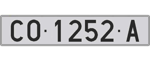 CO1252A matricula larga