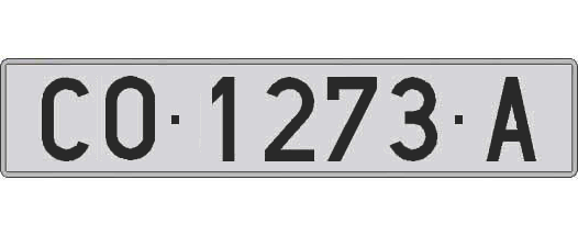 CO1273A matricula larga
