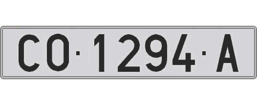 CO1294A matricula larga