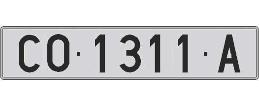 CO1311A matricula larga