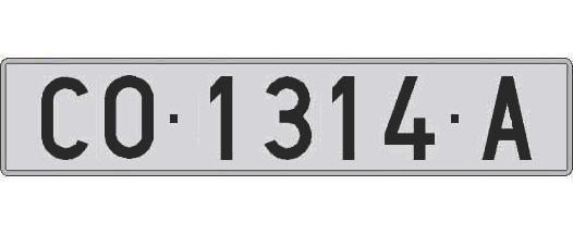 CO1314A matricula larga